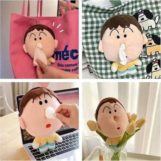 Cartoon Plush Tissue Holder Doll