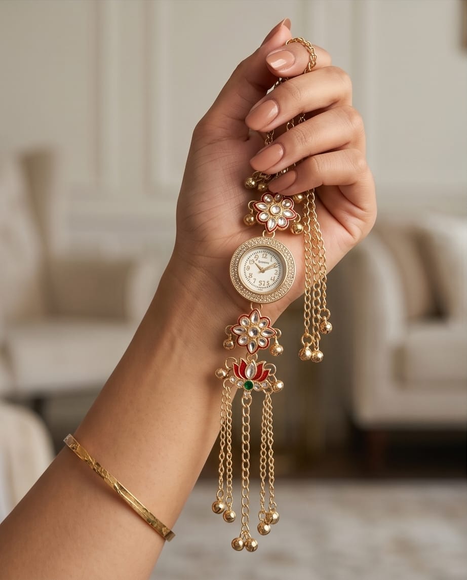 Oceania Hub Royal Lotus Floral Designer Watch Bracelet