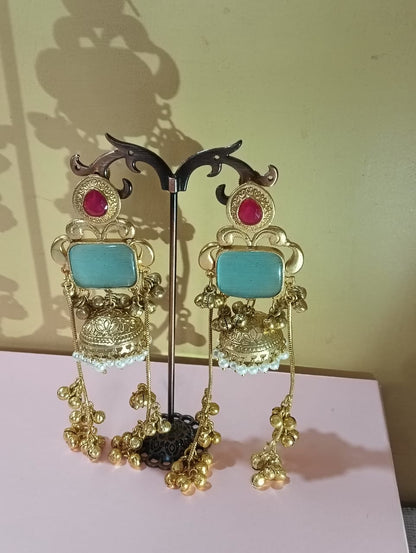 Royal Noor Jhumki Chandbali Earrings