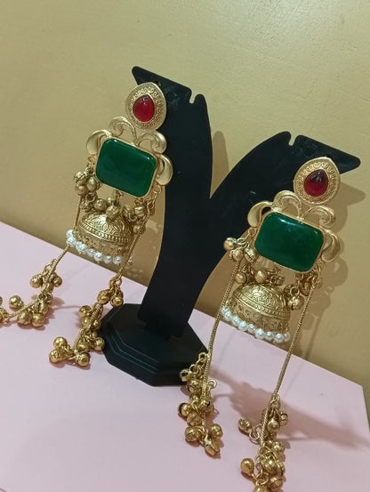 Royal Noor Jhumki Chandbali Earrings
