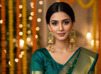 Royal Noor Jhumki Chandbali Earrings