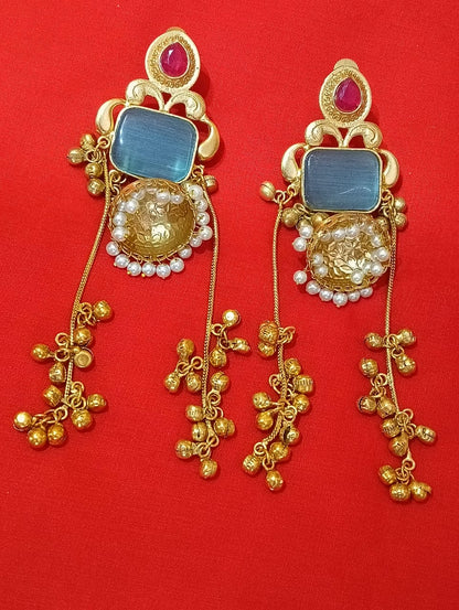 Royal Noor Jhumki Chandbali Earrings