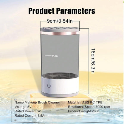 Electric Makeup Brush Cleaner & Dryer - Feat, Deep Cleaning Device For All Brush Types