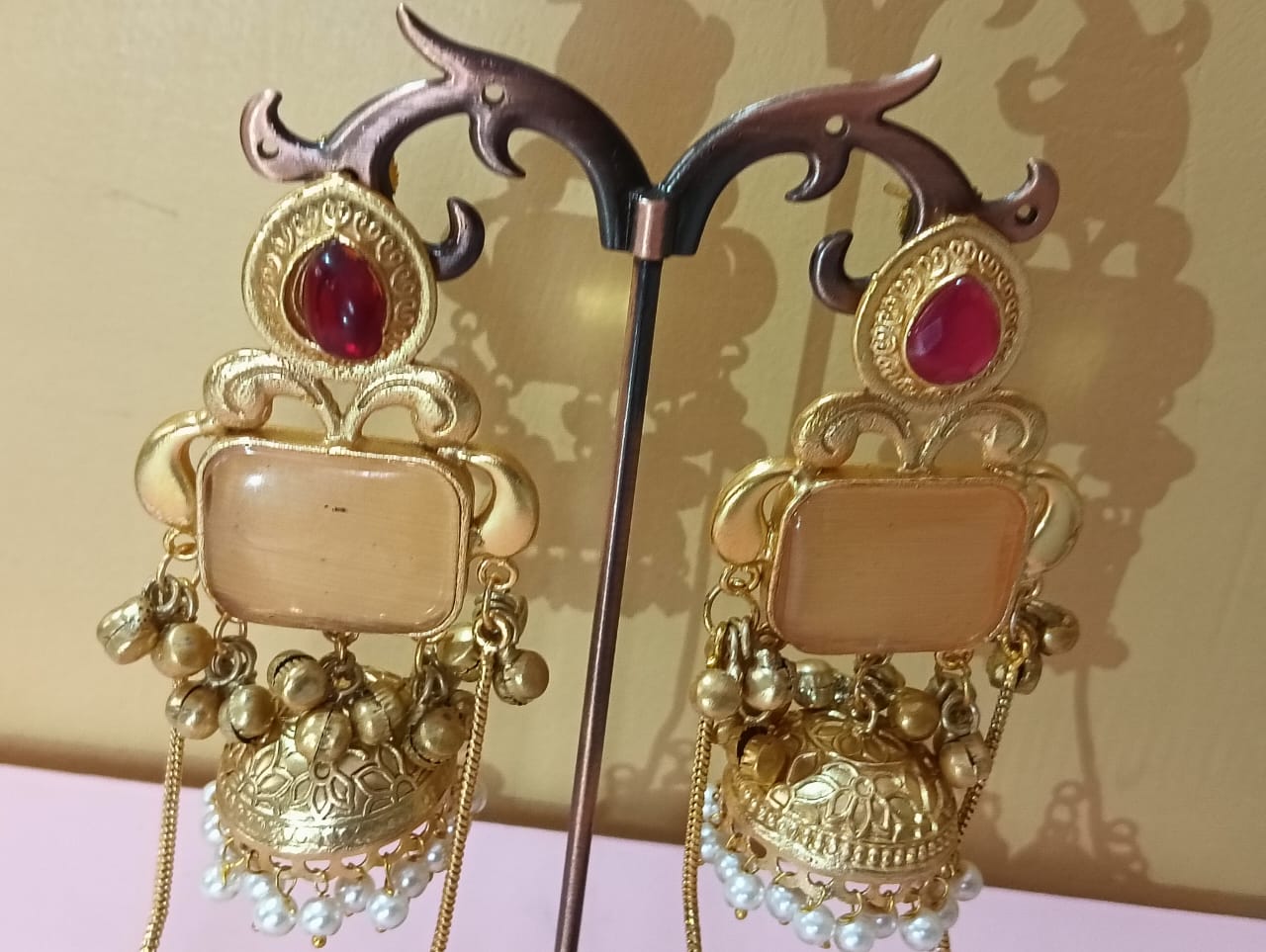 Royal Noor Jhumki Chandbali Earrings