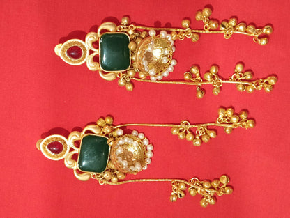 Royal Noor Jhumki Chandbali Earrings