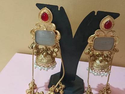 Royal Noor Jhumki Chandbali Earrings