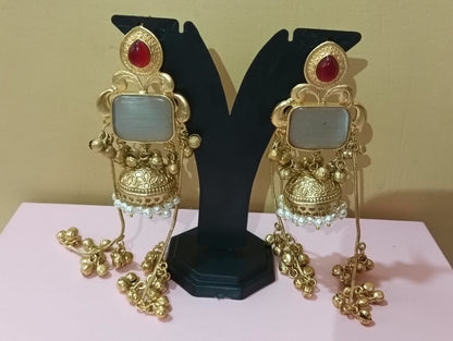 Royal Noor Jhumki Chandbali Earrings
