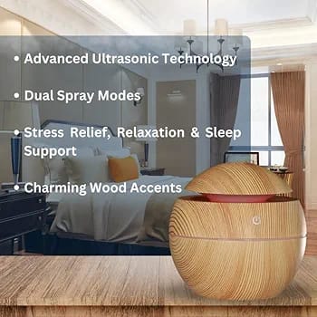 Multi Color Humidifier with LED Lights – Ultrasonic Air Moisturizer for Home & Office