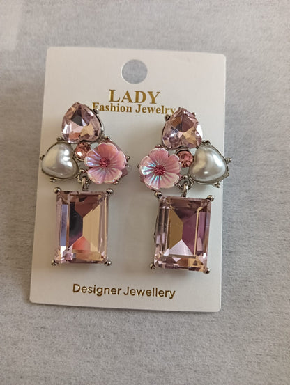 Oceania Crystal Bloom Statement Earrings