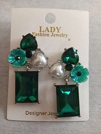 Oceania Crystal Bloom Statement Earrings