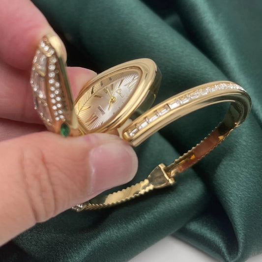 Royal Green Crystal Cuff Bracelet