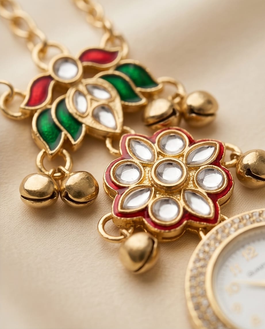 Oceania Hub Royal Lotus Floral Designer Watch Bracelet