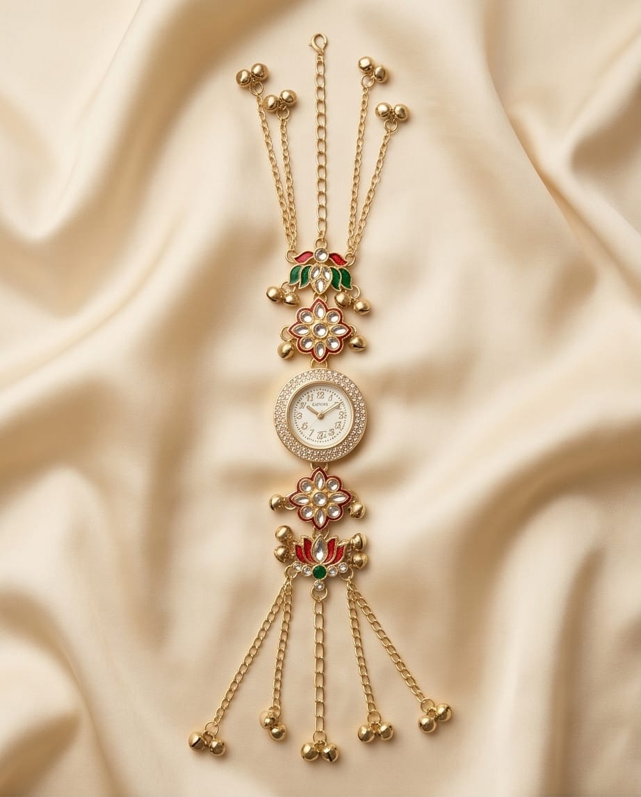 Oceania Hub Royal Lotus Floral Designer Watch Bracelet