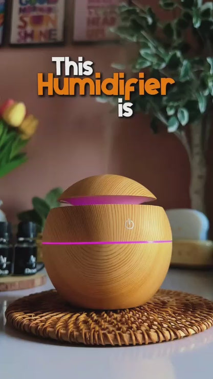 Multi Color Humidifier with LED Lights – Ultrasonic Air Moisturizer for Home & Office